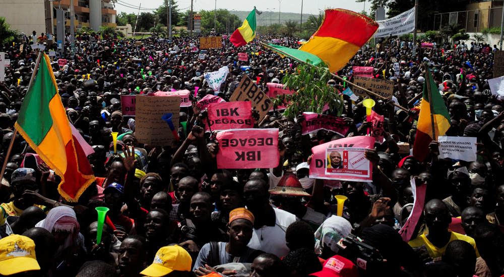 Malians on streets in Bamako call for resignation of President Keita
