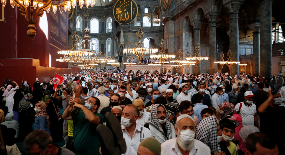 Turkey's Hagia Sophia mosque holds first Friday prayers