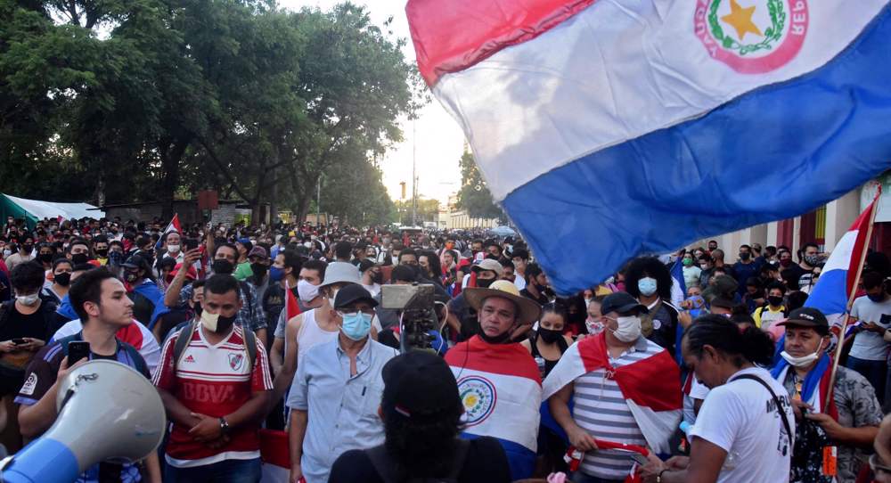 Protests erupt in Paraguay over government handling of Covid-19