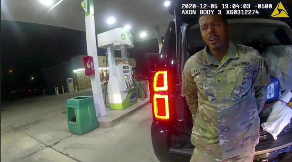 Officers pull guns on US Army lieutenant