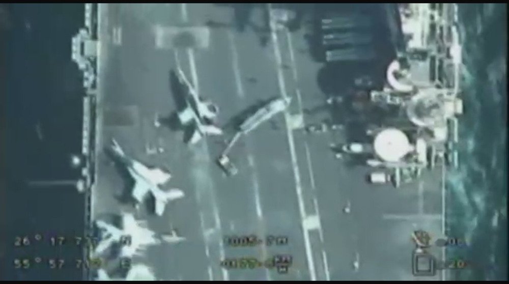 IRGC drones capture strikingly precise footage of US aircraft carrier
