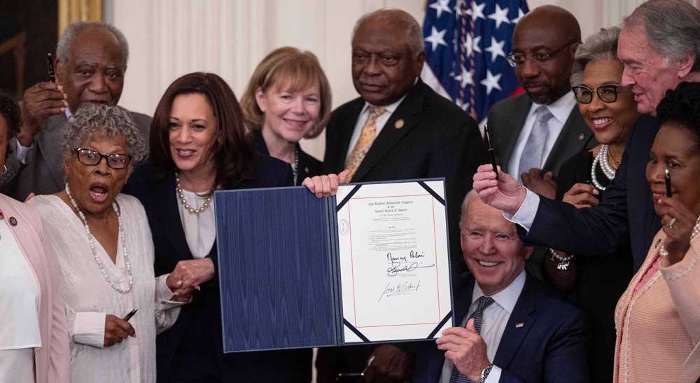 US lawmakers hail new federal holiday marking end of slavery