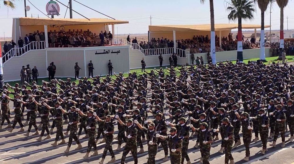 Iraq’s anti-terror PMU marks 7th establishment anniv. with military parade