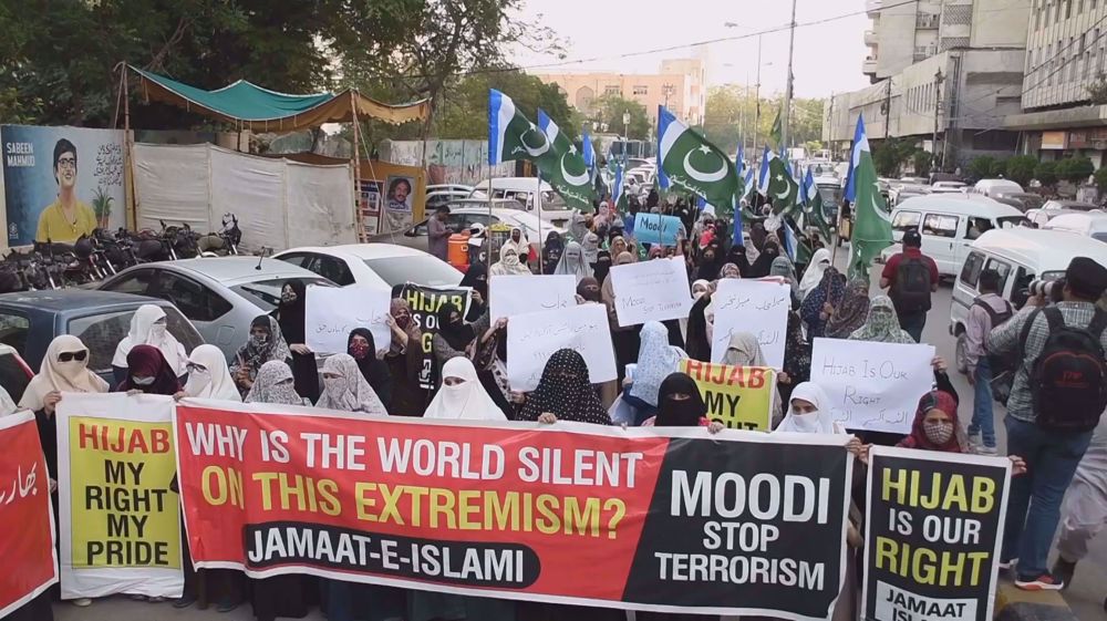 Dozens arrested as tensions boil in New Delhi over govt. hijab ban