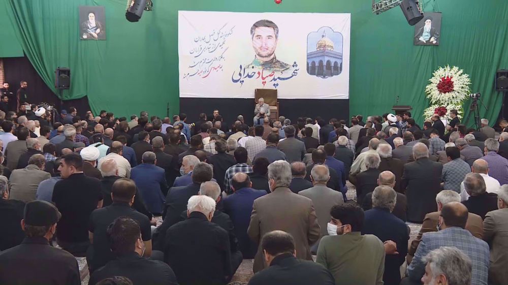 Iranians attend funeral service for assassinated IRGC Colonel