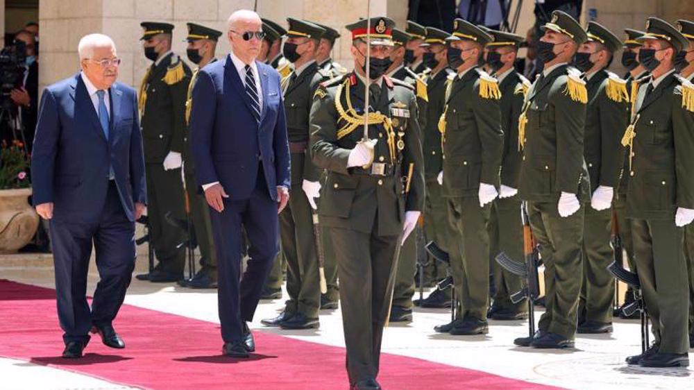Biden meets Abbas as Palestinians protest his visit to occupied lands
