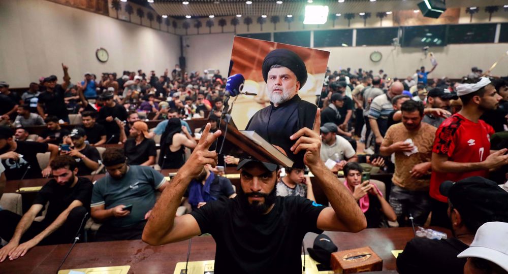 Sadr’s supporters announce sit-in after raiding Iraqi parliament