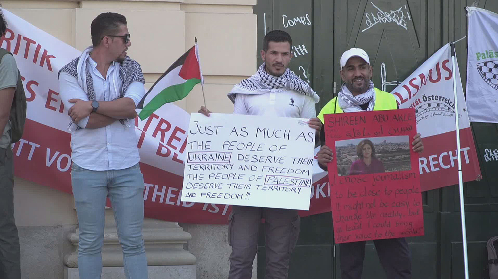 Austria: Pro-Palestine activists vent anger over Israel's Gaza killings