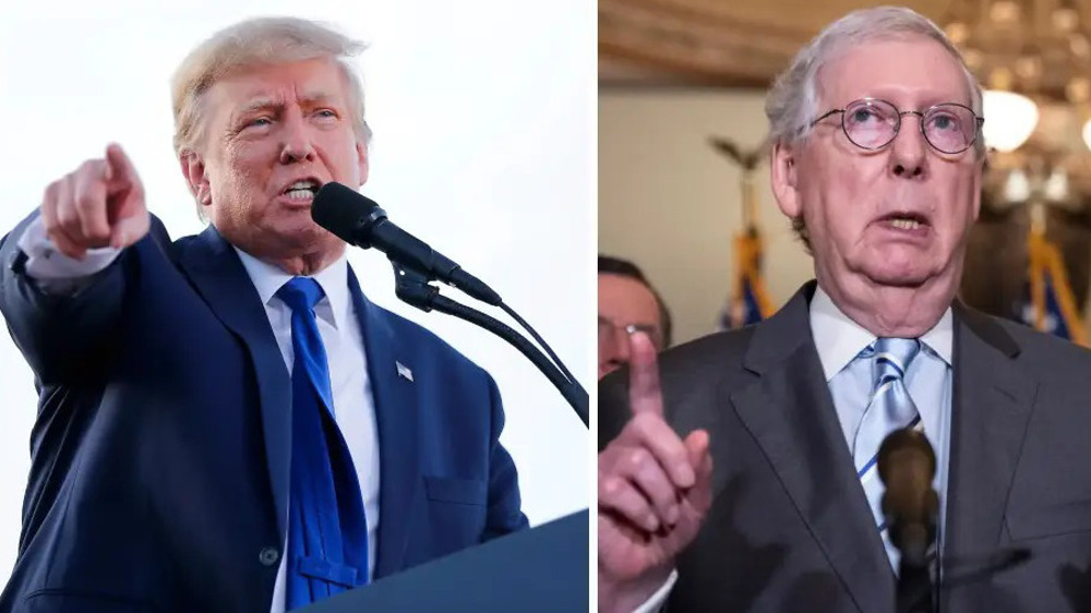 Trump lashes out at 'broken down hack' McConnell 