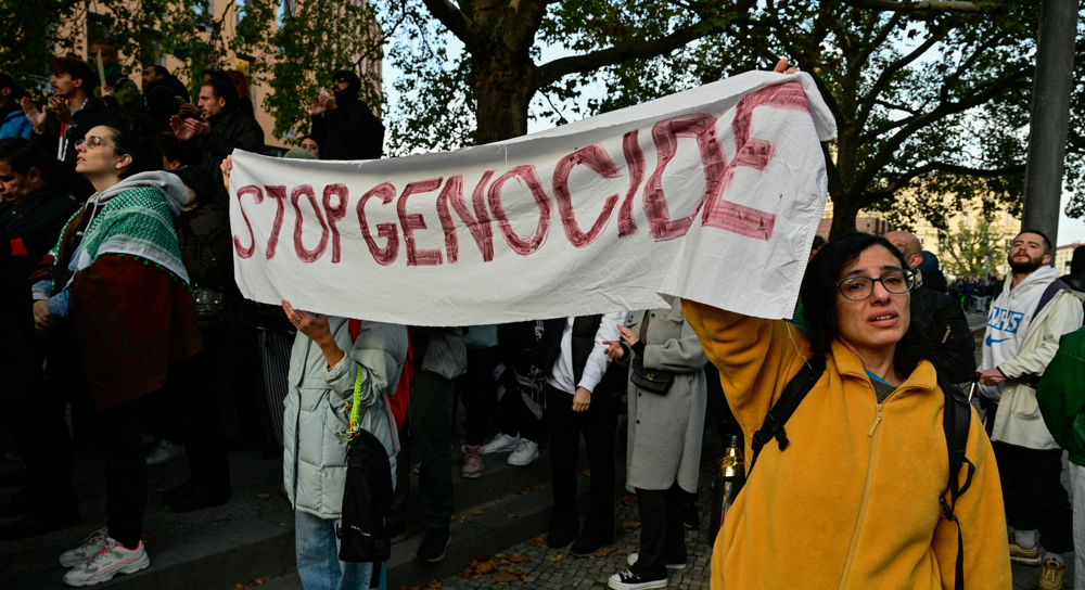 'Stop the genocide' of Palestinians, protesters chant in Berlin