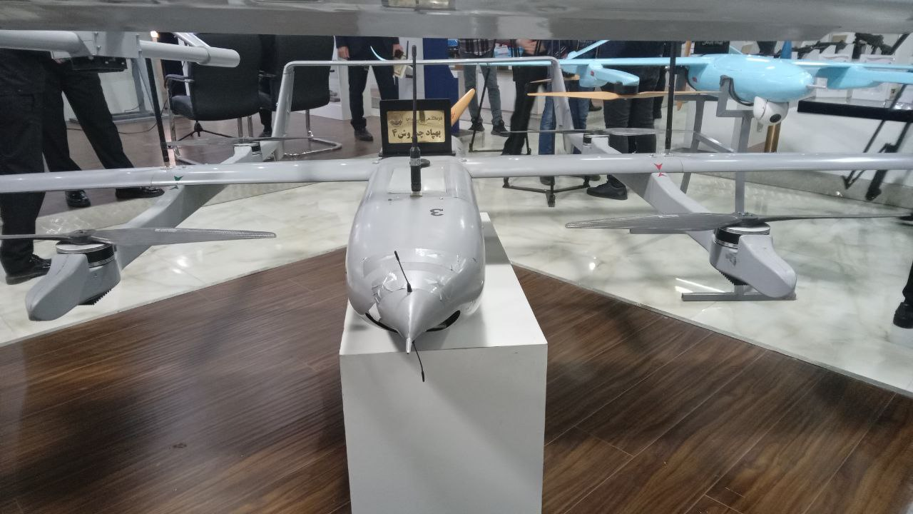 Iranian Navy unveils homegrown Chamrosh-4 VTOL drone, ROV