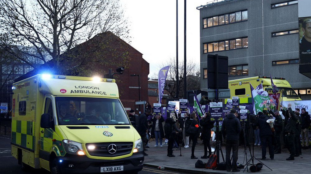 UK Nursing Union and Ambulance crews go on strike