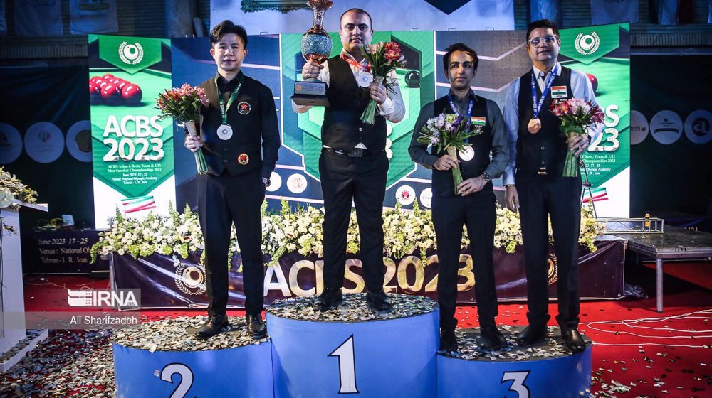 Iran’s Sarkhosh lifts trophy at 2023 Six-red Asian Snooker Championship