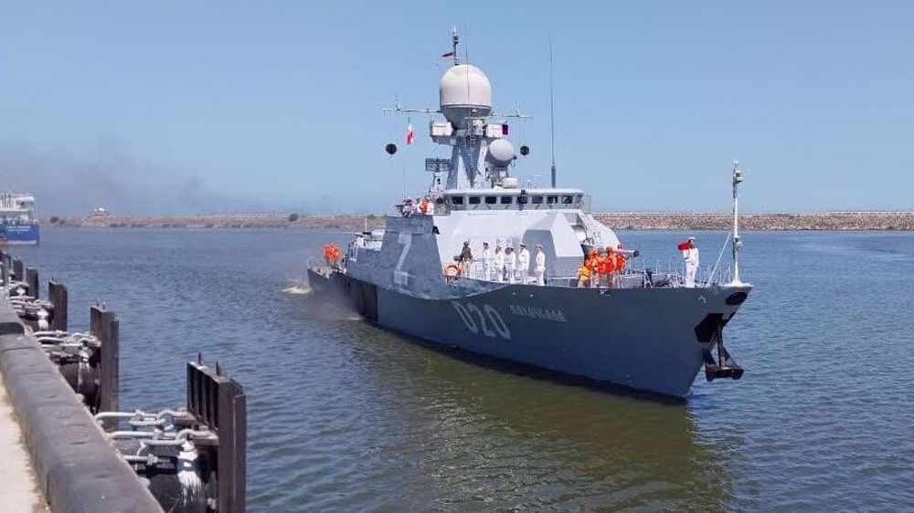 Russian missile corvette docks at Iran’s Anzali port