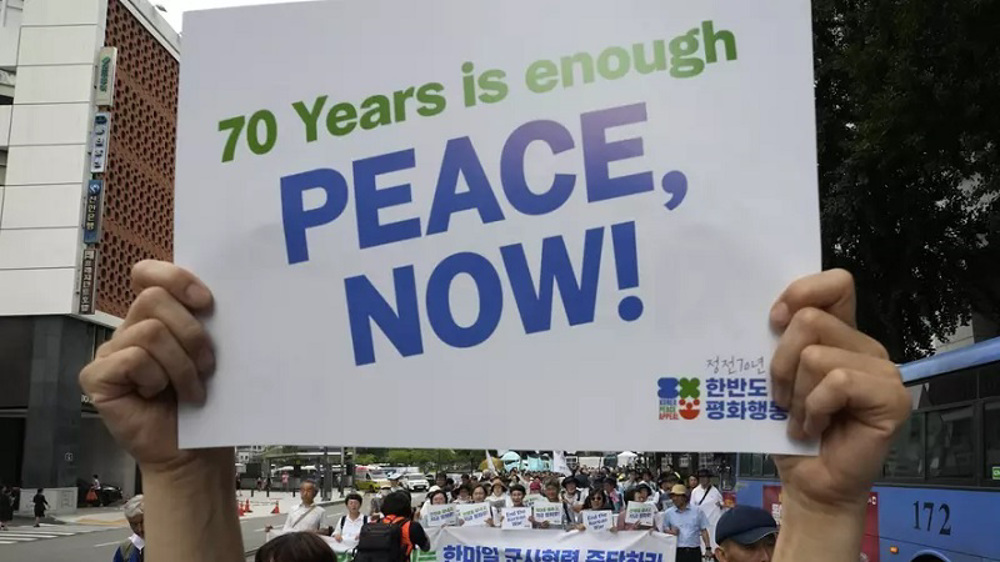 South Koreans march for peace with North Korea