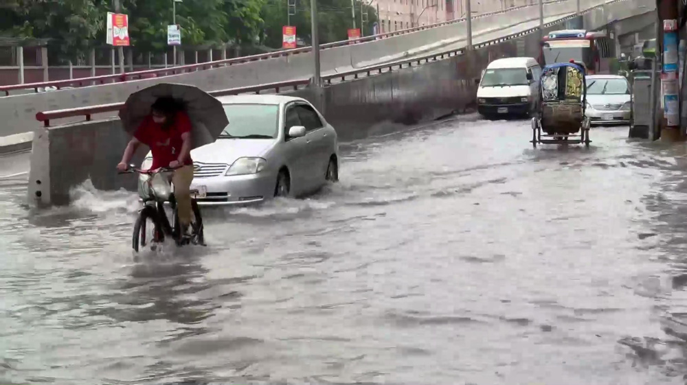 Continuous rainfall brings severe flooding, submerging streets, vehicles in Bangladesh