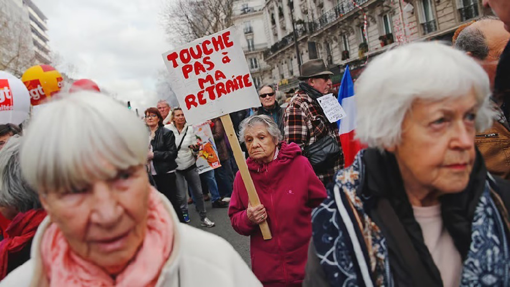 French pensioners rally against Macron austerity 