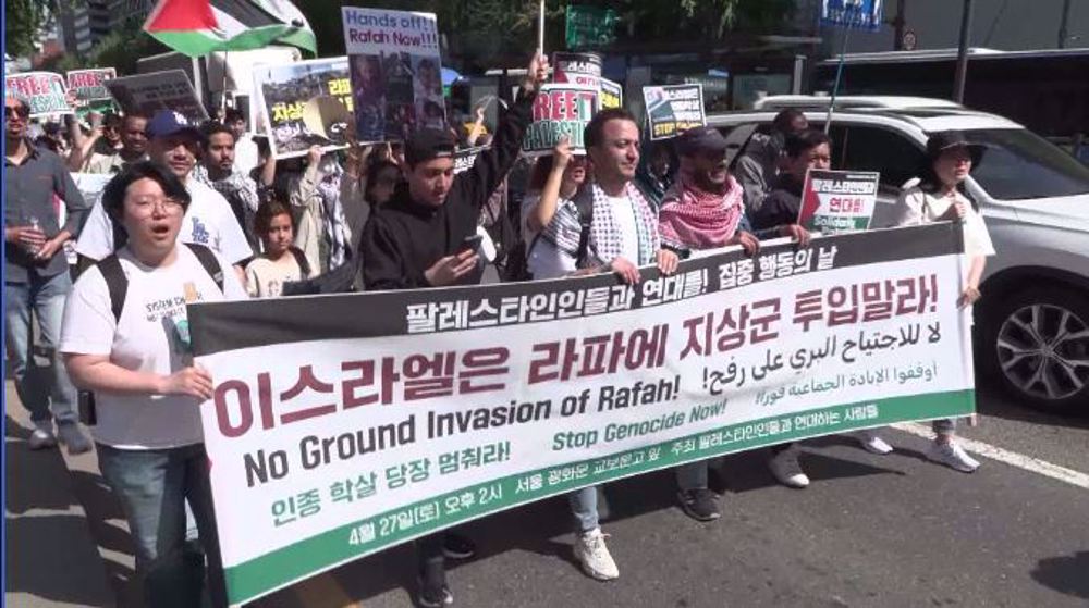 Pro-Palestinian protesters march on US, Israeli embassies in Seoul