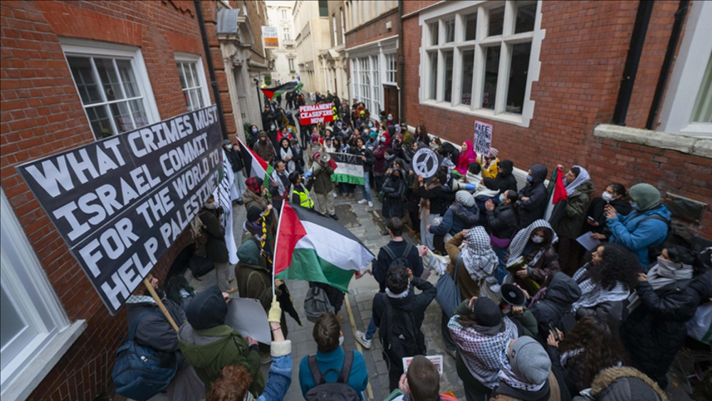 Pro-Palestine activists protest against UK arms shipments to Israel