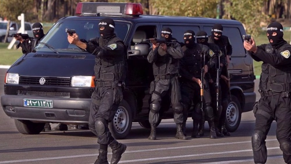 A file photo of Iranian security forces