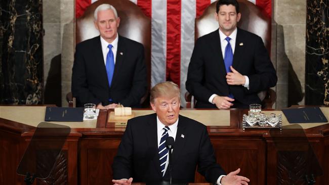 Trump gives first address to US Congress