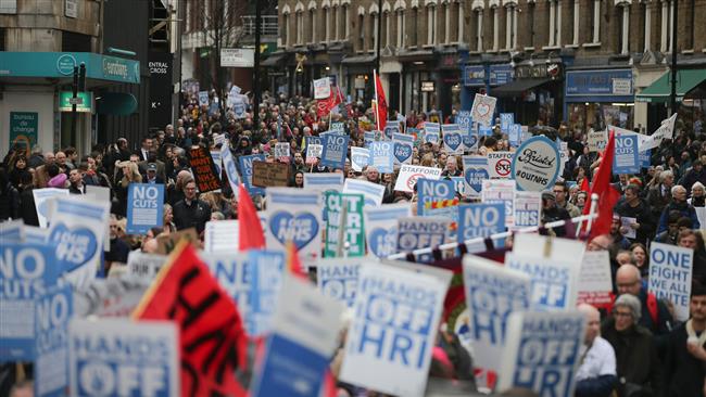 Tens of thousands march ‘to save’ the NHS