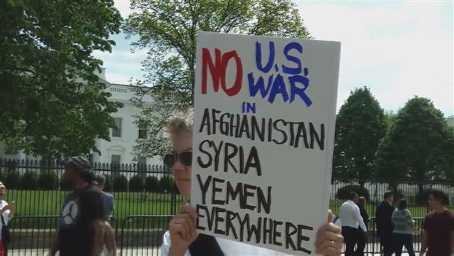 US protesters slam MOAB strike in Afghanistan