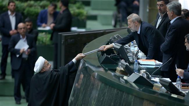Iran’s President Rouhani presents budget bill to MPs 