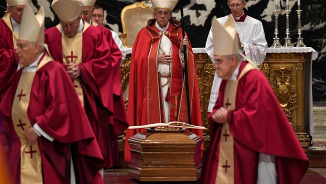 Pope slams corruption as cardinal's death revives anger