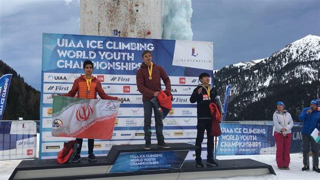 Iranian ice climber wins silver in world youth champs