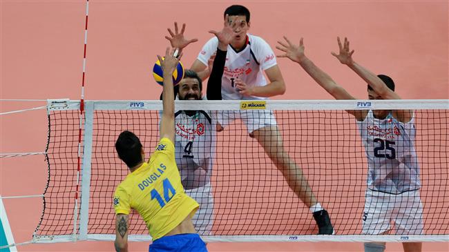 Iran beaten by Brazil in FIVB Volleyball Nations League