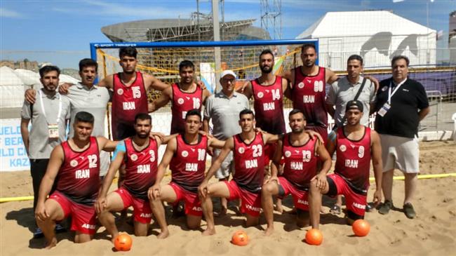 Iran beats Uruguay in Beach Handball World C’ships