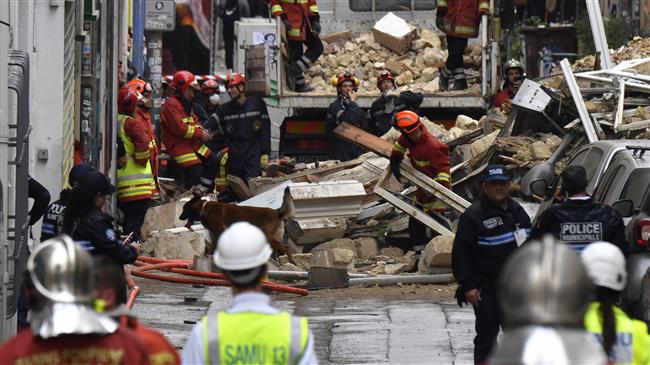 Two injured after buildings collapse in France