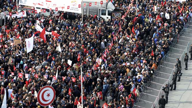 Tunisians hold nationwide protests over low wages 