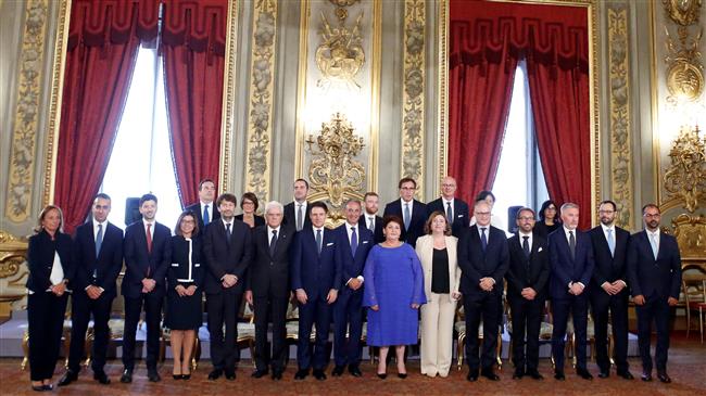 Italy's new coalition government sworn in