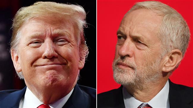 Corbyn accuses Trump of interfering in UK elections 