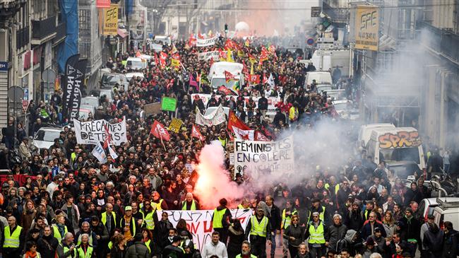 Protesters rally in Marseille over French pension reform