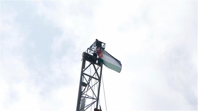 Palestine activist ends death-defying crane protest in London