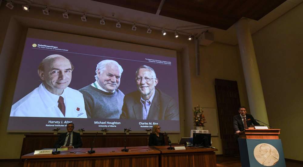 US-British trio win Nobel Medicine Prize for Hepatitis C discovery