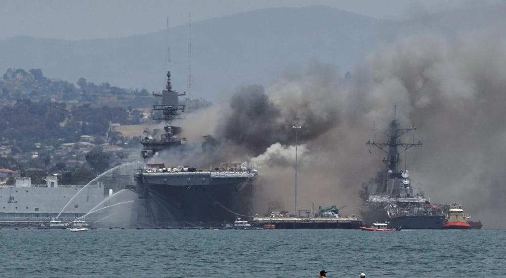 Iran general on US navy ship blaze: Tough days await America, Israel