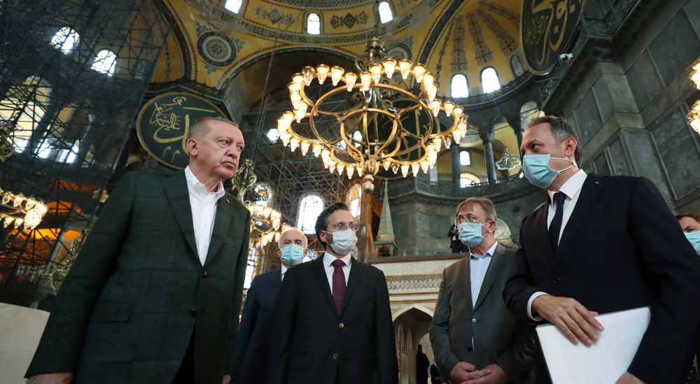 Erdogan in surprise visit to Hagia Sofia after reconversion
