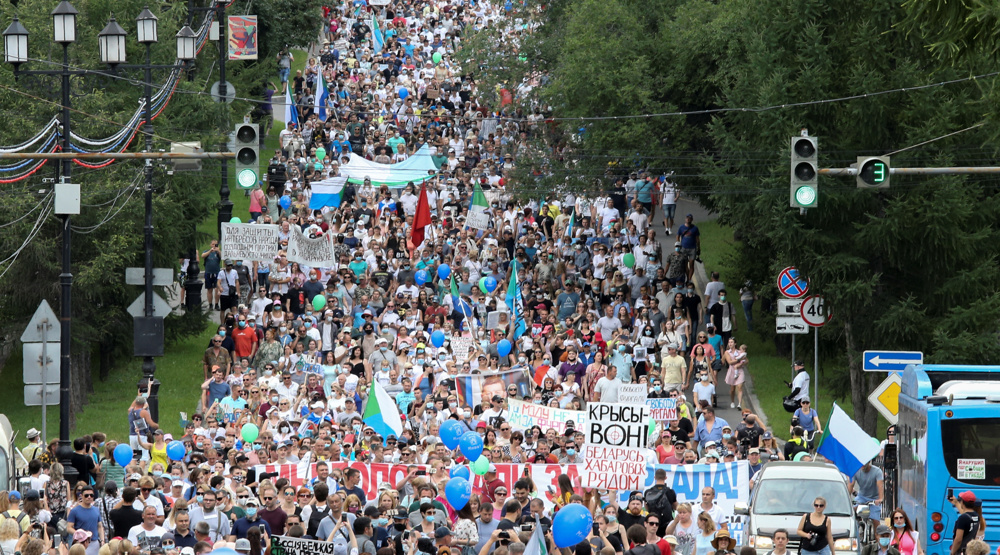 Thousand man march in Russian far east over regional governor replacement