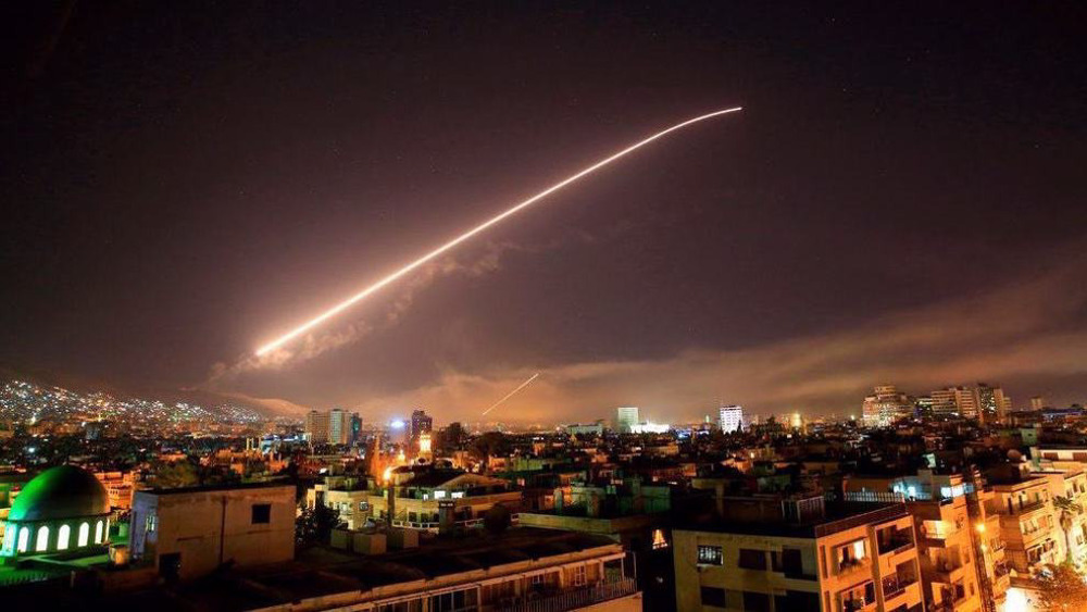 Syrian air defenses respond to Israeli airstrike