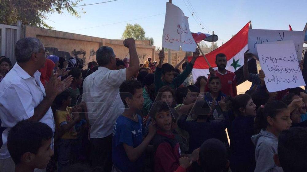 Syrians protesters in Hasakah call for ouster of US, Turkish troops 