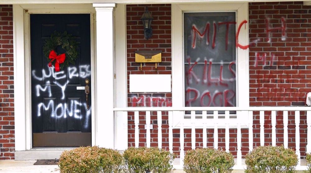 Homes of top US Republican and Democrat vandalized
