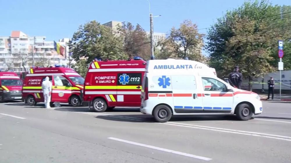 Ambulances evacuate patients after deadly Romanian hospital fire