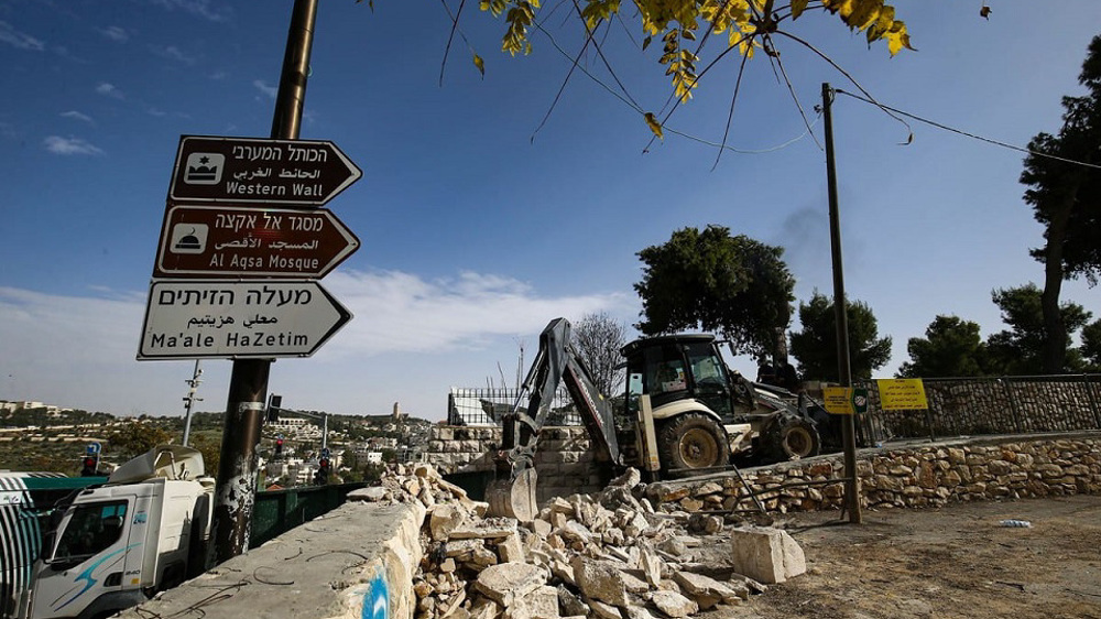Palestine denounces as ‘crime’ Israel’s razing of Palestinian cemetery in al-Quds