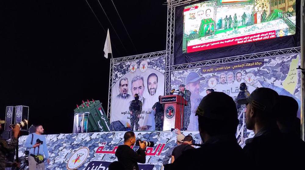 Palestinian al-Quds Brigades unveils new rocket named after fallen cmdr.