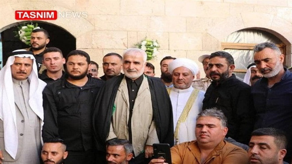 Syrians bid Iranian anti-terror commander fond farewell at end of mission