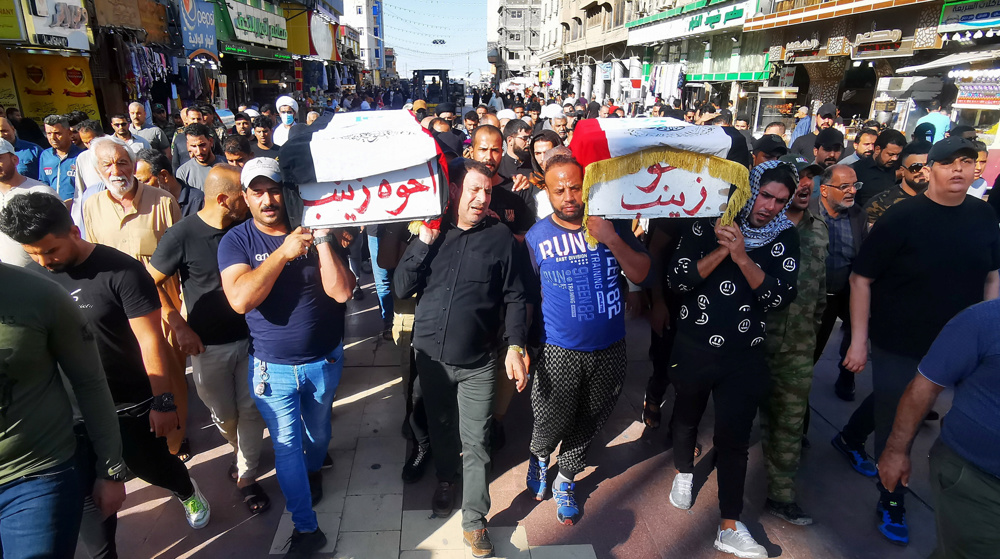 Funerals in Najaf for Baghdad election protest victims, renewed sit-in in Baghdad